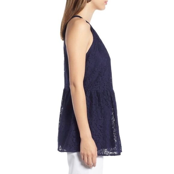 Halogen Lace Peplum Halter Top - Picture 4 of 8